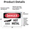 Signmission Hot Surface Sign, 5 in H x 7 in W, Vinyl Decal, Hot Metal OS-2PACK-DS-D-57-L-1361 - alternate 5